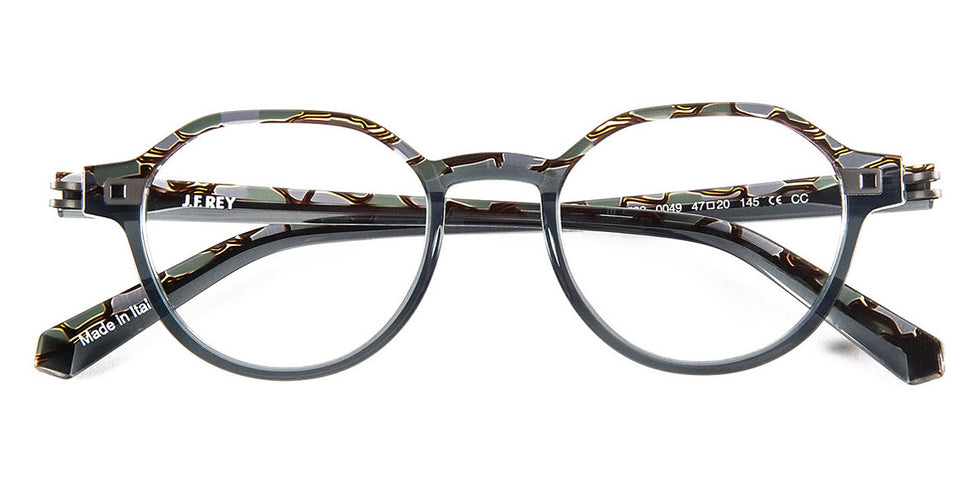 J.F. Rey® JF1532 JFR JF1532 0049 47 - 0049 Black and Gray Graphic Eyeglasses