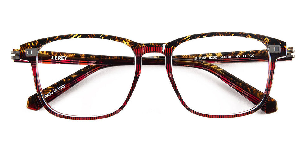 J.F. Rey® JF1533 JFR JF1533 5232 54 - 5232 Brown Python/Red Graphic Eyeglasses