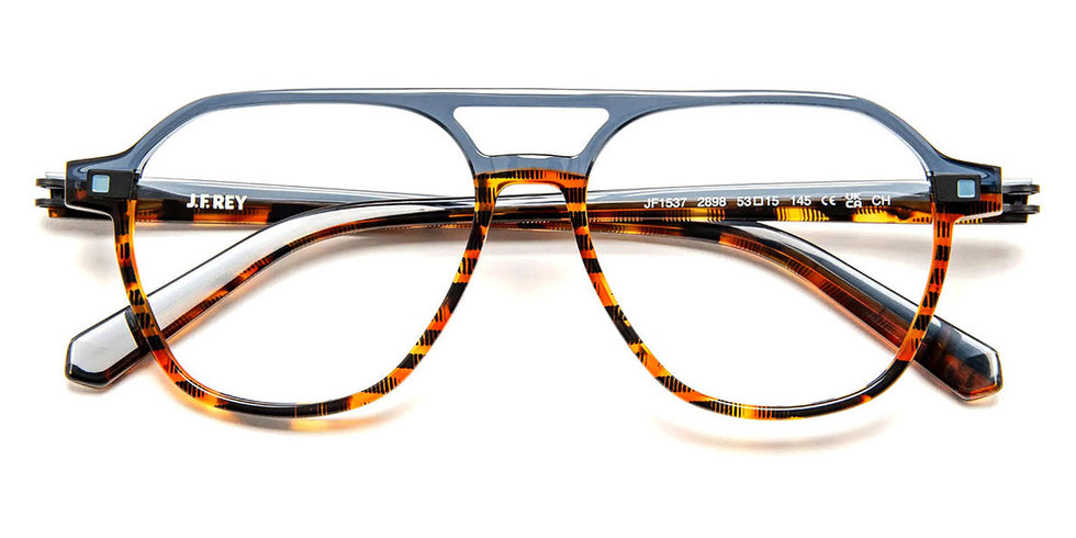 J.F. Rey® JF1537 JFR JF1537 2898 53 - 2898 Blue Peacock/Demi Eyeglasses