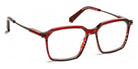 J.F. Rey® JF1540 JFR JF1540 0830 53 - 0830 Black and Red Striped Eyeglasses