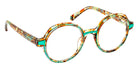 J.F. Rey® JF1542 JFR JF1542 4026 51 - 4026 Green Fern/Blue Cyan Eyeglasses