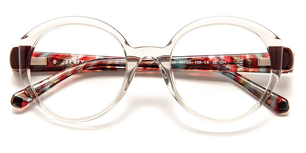 J.F. Rey® JF1546 JFR JF1546 1438 49 - 1438 Crystal/Red Eyeglasses