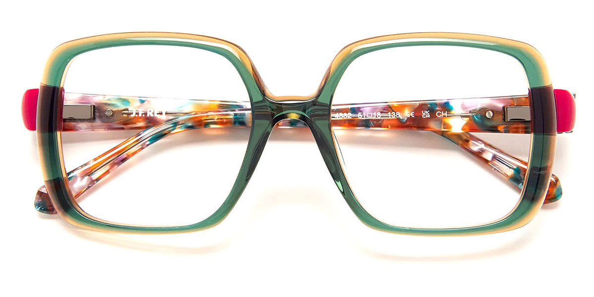 J.F. Rey® JF1548 JFR JF1548 4332 51 - 4332 Green/Raspberry Eyeglasses