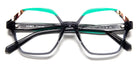 J.F. Rey® JF1549 JFR JF1549 0040 54 - 0040 Black/Green Eyeglasses