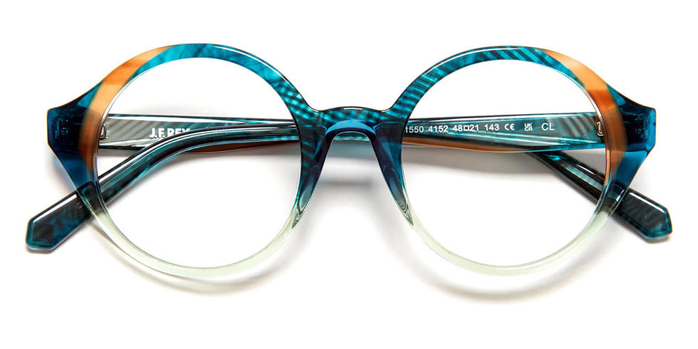 J.F. Rey® JF1550 JFR JF1550 4152 48 - 4152 Green/Honey Eyeglasses