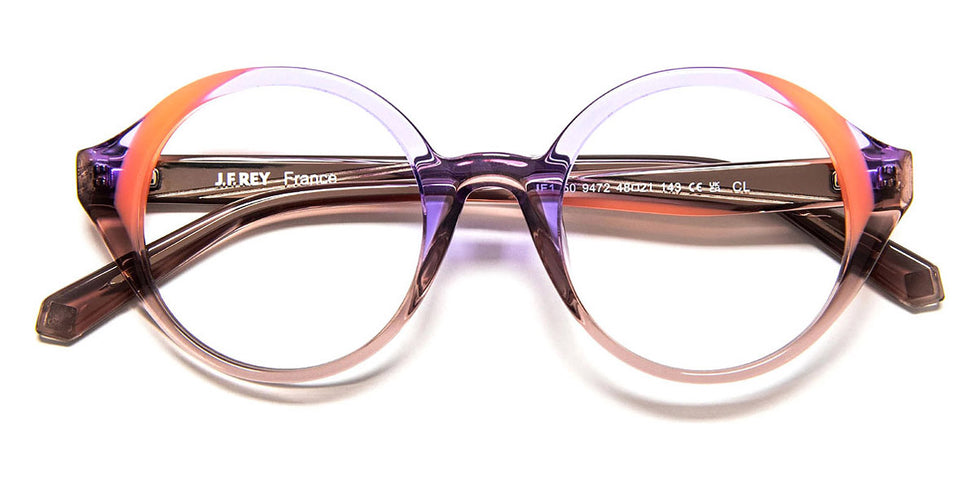 J.F. Rey® JF1550 JFR JF1550 9472 48 - 9472 Purple/Coral Eyeglasses
