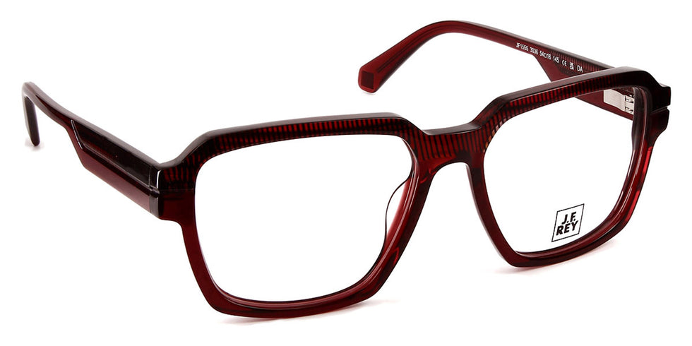 J.F. Rey® JF1555 JFR JF1555 3036 54 - 3036 Burgundy/Red Eyeglasses