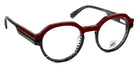 J.F. Rey® JF1556 JFR JF1556 3601 48 - 3601 Burgundy/Black Eyeglasses