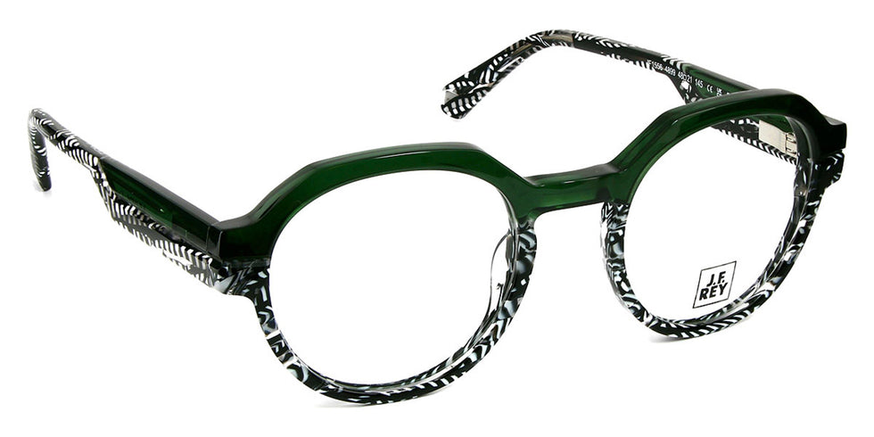 J.F. Rey® JF1556 JFR JF1556 4899 48 - 4899 Green/Black/White Eyeglasses