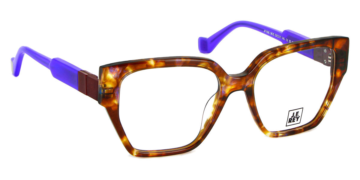 J.F. Rey® JF1566 JFR JF1566 9870 52 - 9870 Demi Light / Plum Eyeglasses