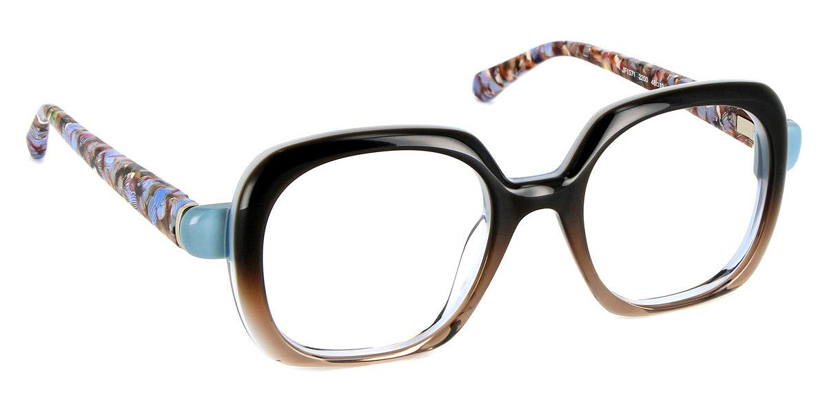 J.F. Rey® JF1571 JFR JF1571 2200 48 - 2200 Black Grey Degrade / Blue Pastel Eyeglasses