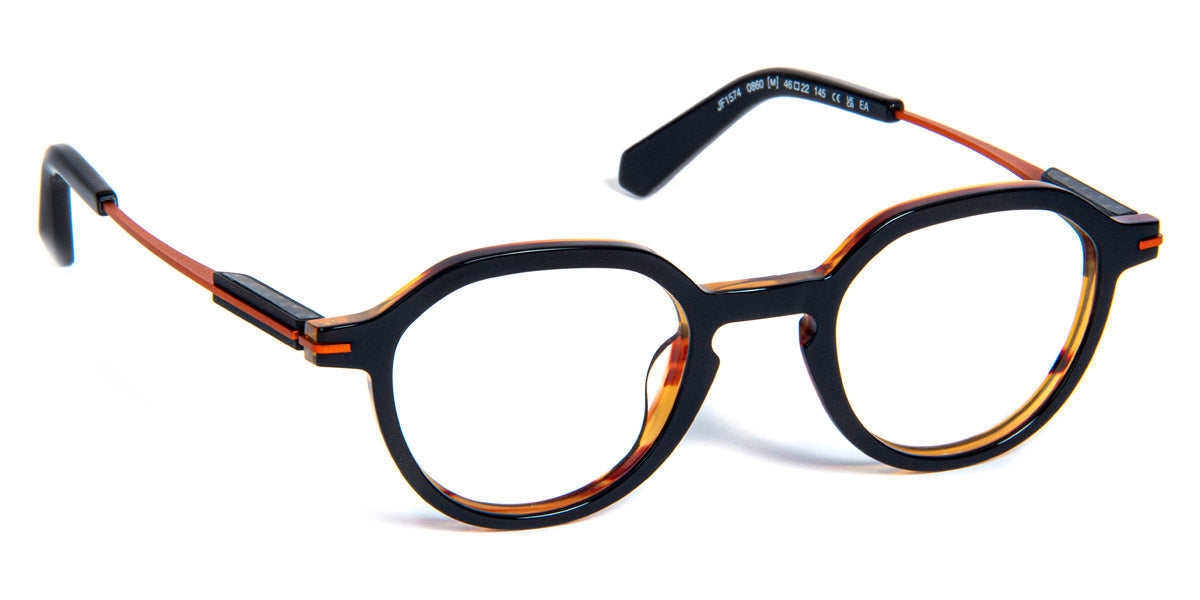 J.F. Rey® JF1574 JFR JF1574 0860 46 - 0860 Black / Orange Eyeglasses