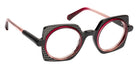 J.F. Rey® JF1578 JFR JF1578 0036 44 Eyeglasses - Bla Glitter/Red Gradient