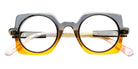 J.F. Rey® JF1578 JFR JF1578 0352 44 Eyeglasses - Gradient Gray Honey/Bla Glitter/Gold Pearly