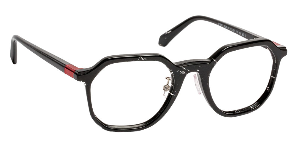 J.F. Rey® JF1581 Geometric Eyeglasses - Black Marble