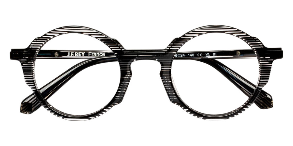 J.F. Rey® JF1583 Round Eyeglasses - Black