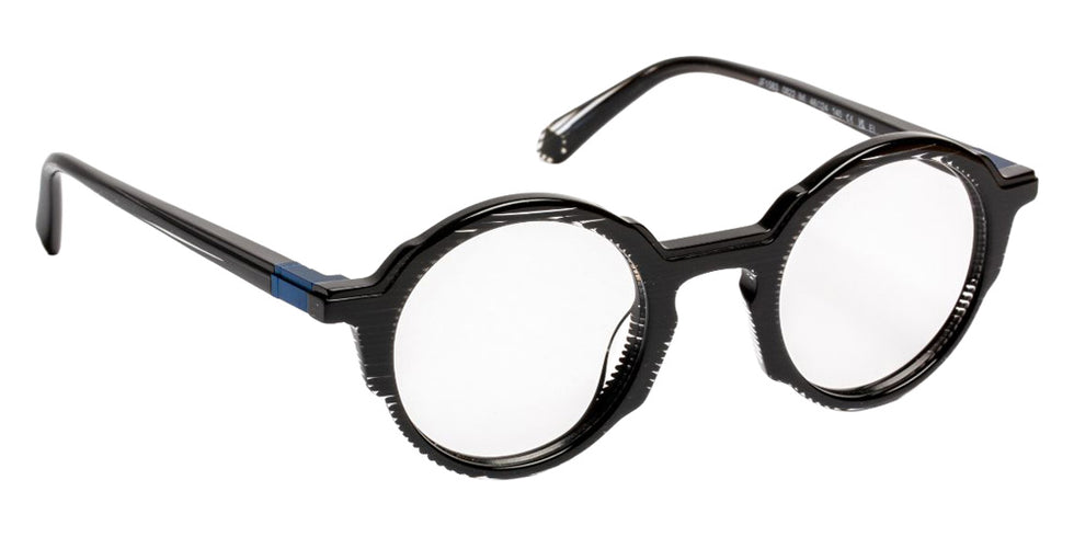 J.F. Rey® JF1583 Round Eyeglasses - Black