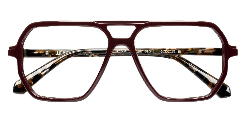 J.F. Rey® JF1584 Aviator Eyeglasses - Burgundy/Camouflage