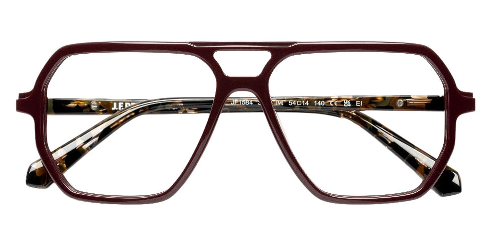 J.F. Rey® JF1584 Aviator Eyeglasses - Burgundy/Camouflage