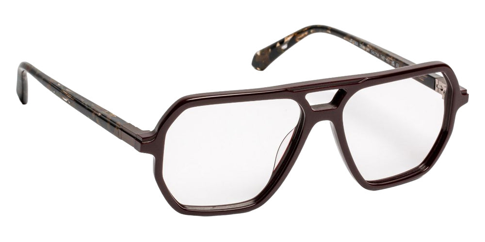J.F. Rey® JF1584 Aviator Eyeglasses - Burgundy/Camouflage