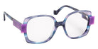 J.F. Rey® JF1585 Oversized Eyeglasses - Blue Gray/Lilac