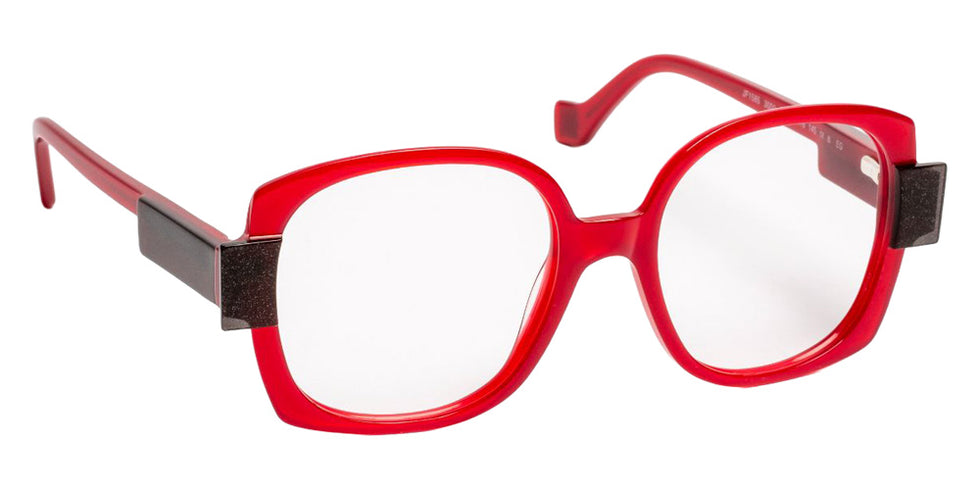 J.F. Rey® JF1585 Oversized Eyeglasses - Red/Black Glitter