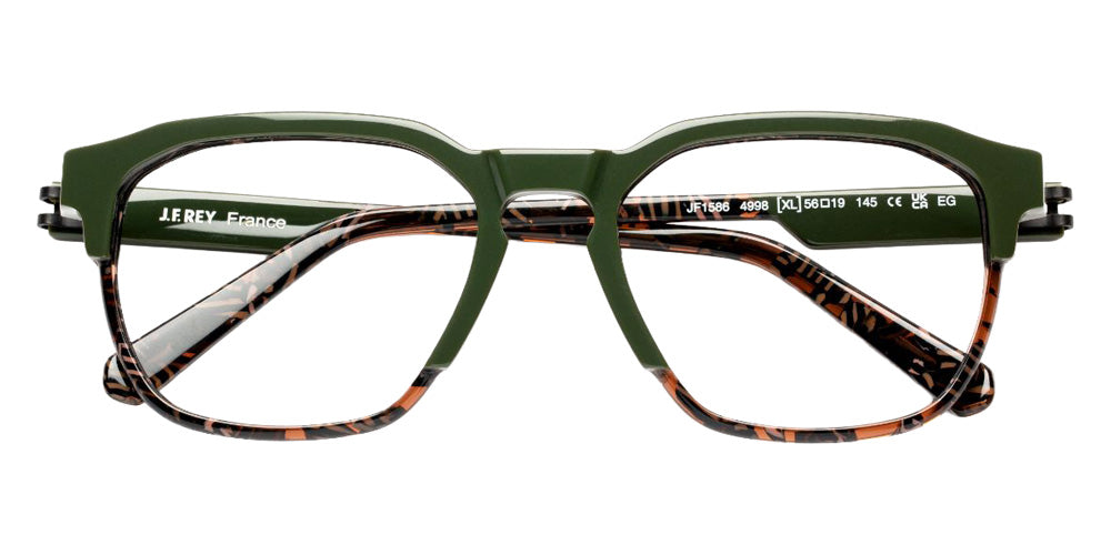 J.F. Rey® JF1586 JFR JF1586 4998 56 Eyeglasses - Khaki/Brown Graphic