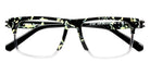 J.F. Rey® JF1587 Rectangle Eyeglasses - Black Marble/Gray