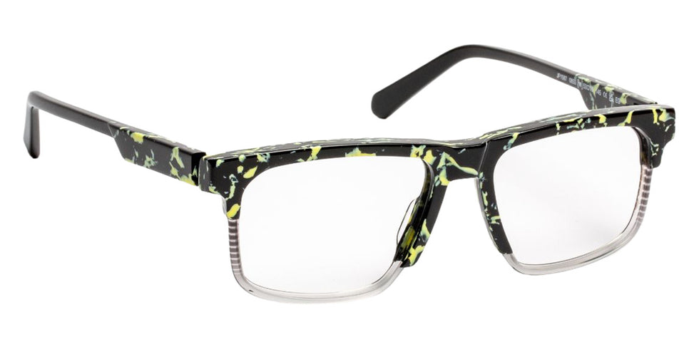 J.F. Rey® JF1587 Rectangle Eyeglasses - Black Marble/Gray