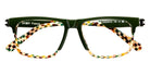 J.F. Rey® JF1587 Rectangle Eyeglasses - Khaki/Brown Graphic