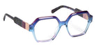 J.F. Rey® JF1591 Geometric Eyeglasses - Gradient Blue Plum/Plum