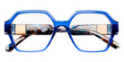 J.F. Rey® JF1591 Geometric Eyeglasses - Blue/Amber