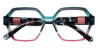 J.F. Rey® JF1591 Geometric Eyeglasses - Gradient Green Red/Pink