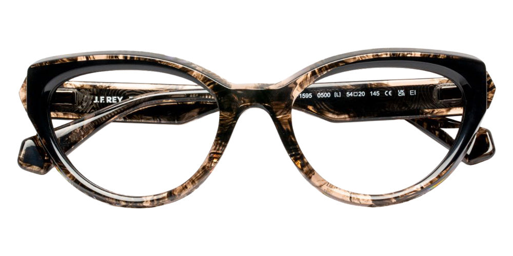 J.F. Rey® JF1595 Cat-Eye Eyeglasses - Black Taupe/Black