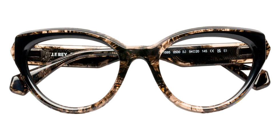 J.F. Rey® JF1595 Cat-Eye Eyeglasses - Black Taupe/Black