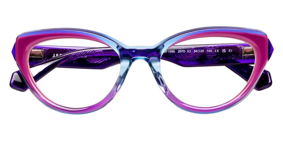 J.F. Rey® JF1595 Cat-Eye Eyeglasses - Blue Gradient/Plum