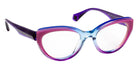 J.F. Rey® JF1595 Cat-Eye Eyeglasses - Blue Gradient/Plum