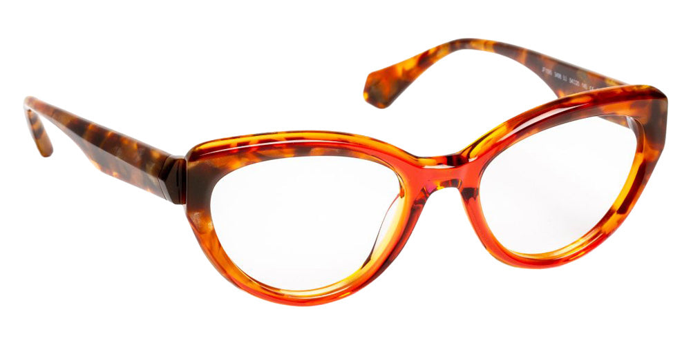J.F. Rey® JF1595 Cat-Eye Eyeglasses - Red Brick/Tortoiseshell