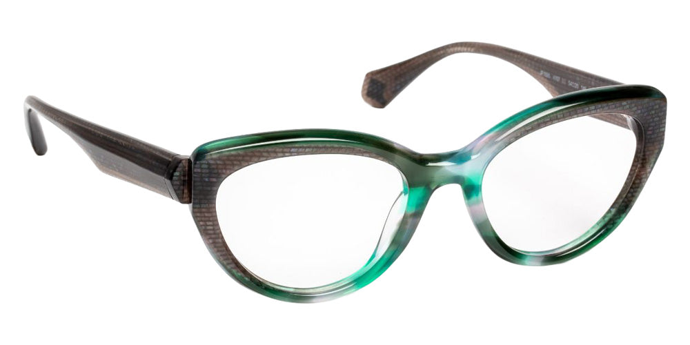 J.F. Rey® JF1595 Cat-Eye Eyeglasses - Green Mint/Pearly Gray