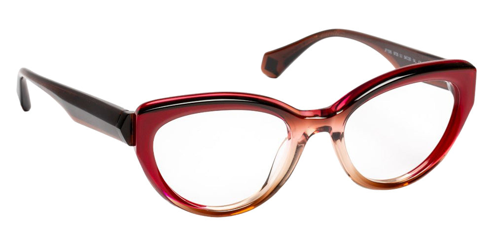 J.F. Rey® JF1595 Cat-Eye Eyeglasses - Brown Gradient/Cherry