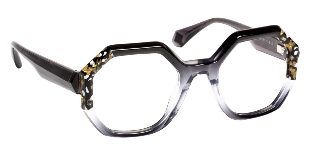 J.F. Rey® JF1596 Geometric Eyeglasses - Black Gradient Cristal/Polka Dot