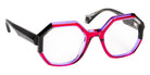J.F. Rey® JF1596 Geometric Eyeglasses - Red Gradient Plum/Zebra