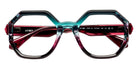 J.F. Rey® JF1596 Geometric Eyeglasses - Green Gradient Pink/Red