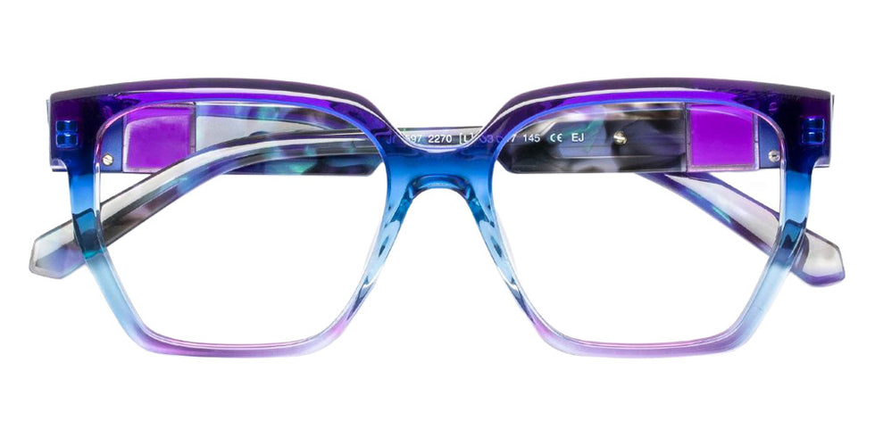 J.F. Rey® JF1597 JFR JF1597 2270 53 Eyeglasses - Blue and Plum Gradients/Plum