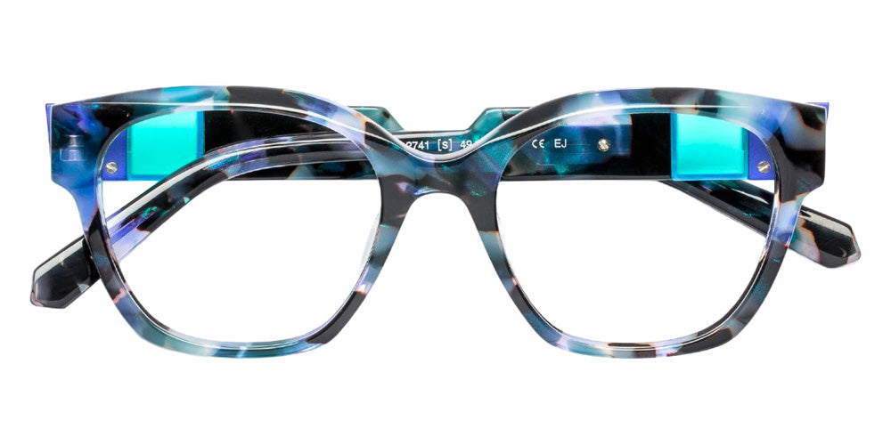 J.F. Rey® JF1598 JFR JF1598 2741 49 Eyeglasses - Blue and Bla Mosaic/Blue