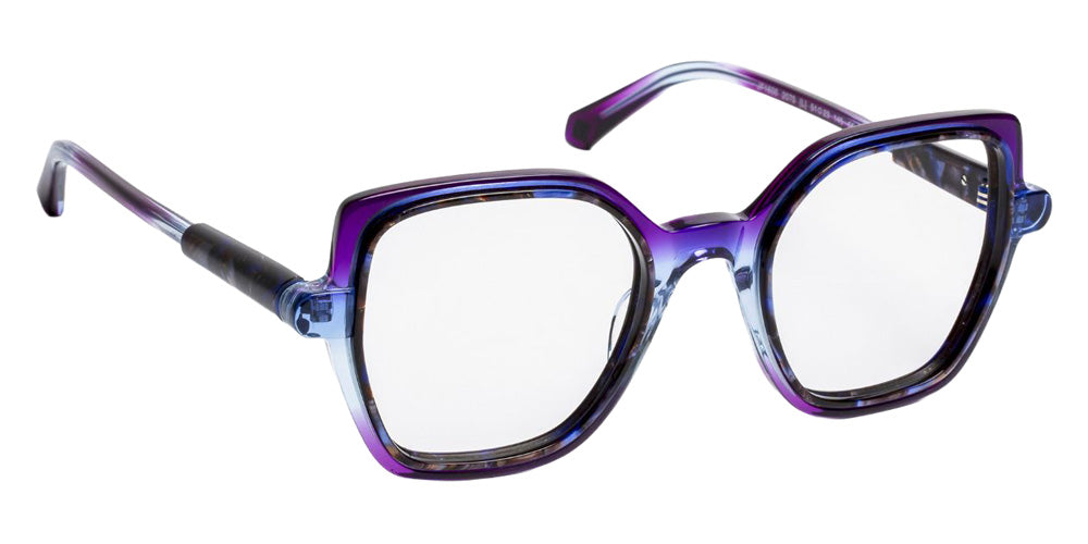 J.F. Rey® JF1600 Butterfly Eyeglasses - Blue-Purple Gradient/Blue Tortoiseshell