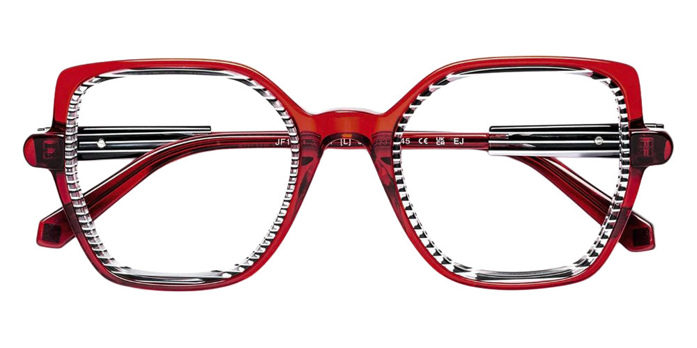J.F. Rey® JF1600 Butterfly Eyeglasses - Red/Black Streaks