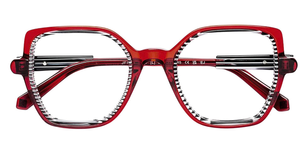 J.F. Rey® JF1600 Butterfly Eyeglasses - Red/Black Streaks