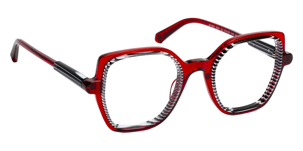J.F. Rey® JF1600 Butterfly Eyeglasses - Red/Black Streaks