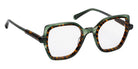 J.F. Rey® JF1600 Butterfly Eyeglasses - Green/Brown Checkered